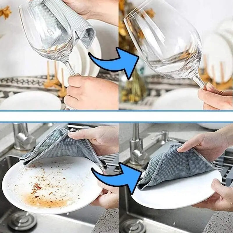 Stripe-free Reusable Cleaning Cloths – Effortless & Chemical-free