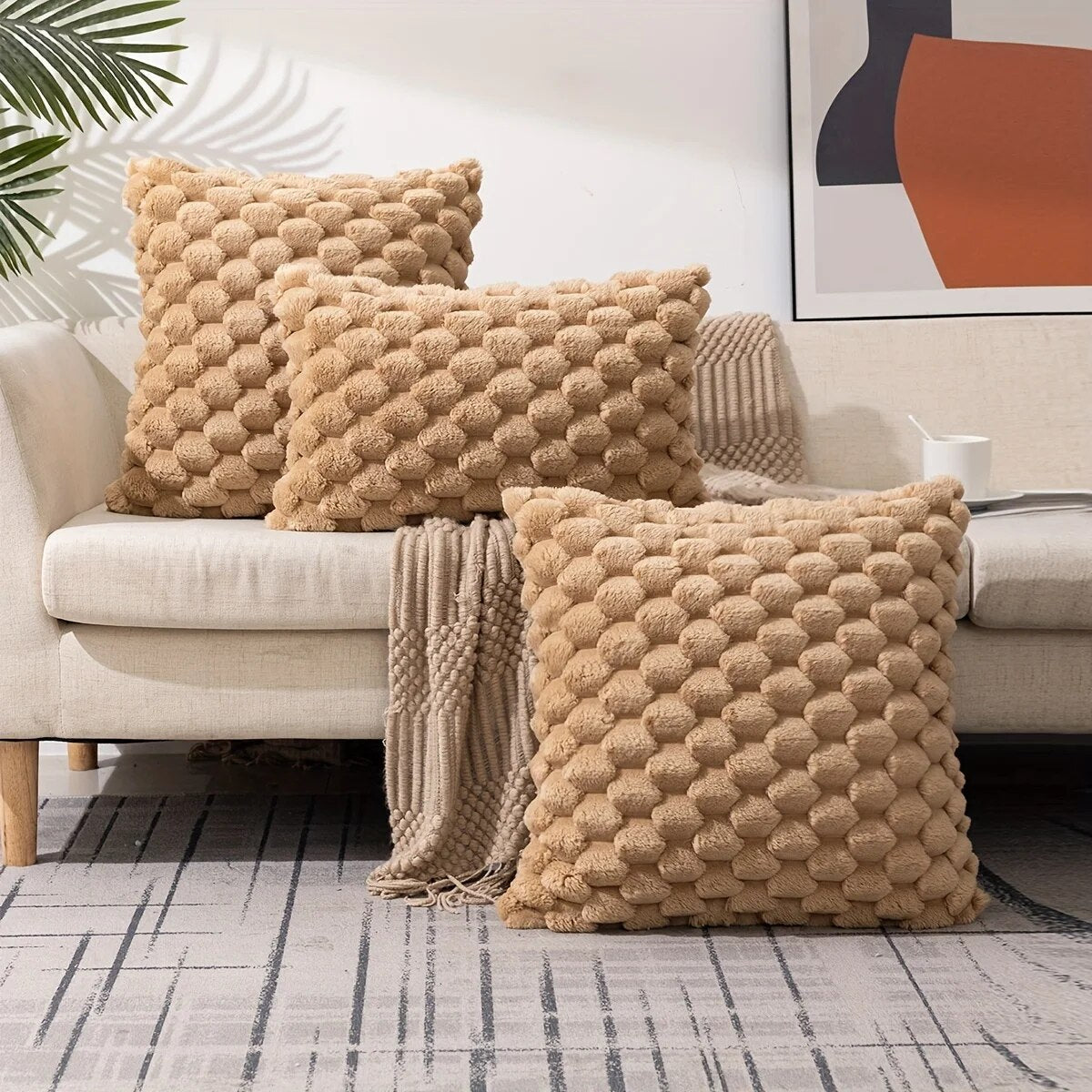 Knitted Throw Square Cushion