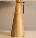 AntiqueRadiance – Elegant Wood and Metal Table Lamp