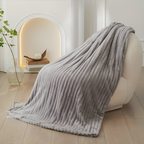 CosyLoom Plaid | Soft Ribbed Fleece Blanket | Breathable & Fluffy | For All Seasons