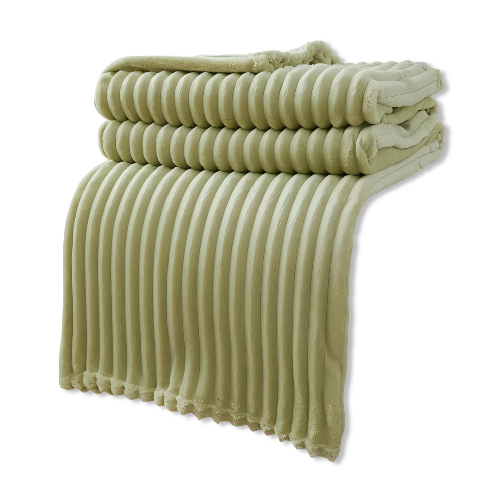 CosyLoom Plaid | Soft Ribbed Fleece Blanket | Breathable & Fluffy | For All Seasons