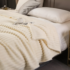 CosyLoom Plaid | Soft Ribbed Fleece Blanket | Breathable & Fluffy | For All Seasons