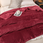 CosyLoom Plaid | Soft Ribbed Fleece Blanket | Breathable & Fluffy | For All Seasons
