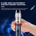 Storm lighter with adjustable jet flame for any weather