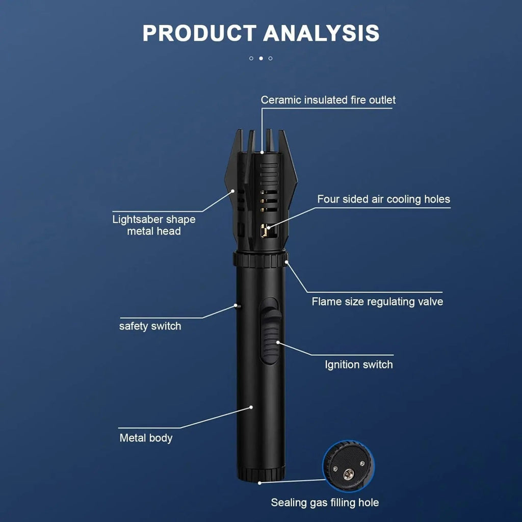 Storm lighter with adjustable jet flame for any weather