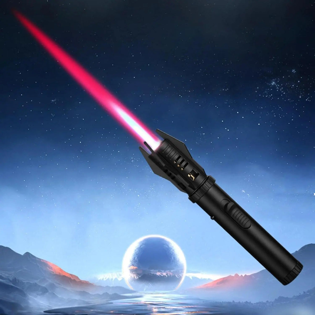 Storm lighter with adjustable jet flame for any weather