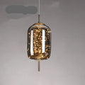 Elegant Hanging Lamp with Glass Shade and Fairy Motif