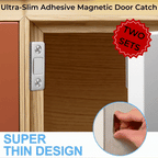 Magnetic door catcher for quiet closing without drilling