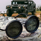 VisionRound Polarized Sunglasses – Unisex Retro Design with Adjustable Light Filter