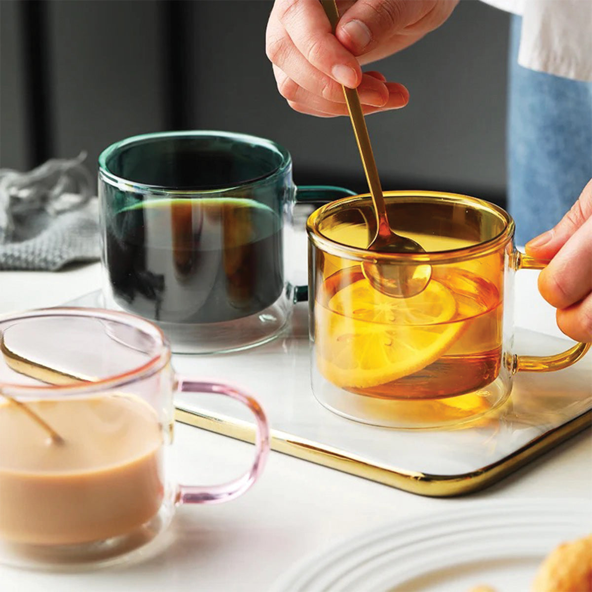 DoublyMug | Tinted glass mug for hot beverages