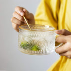 Sunflower - Golden Lines Embossed Teacup