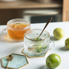 Sunflower - Golden Lines Embossed Teacup