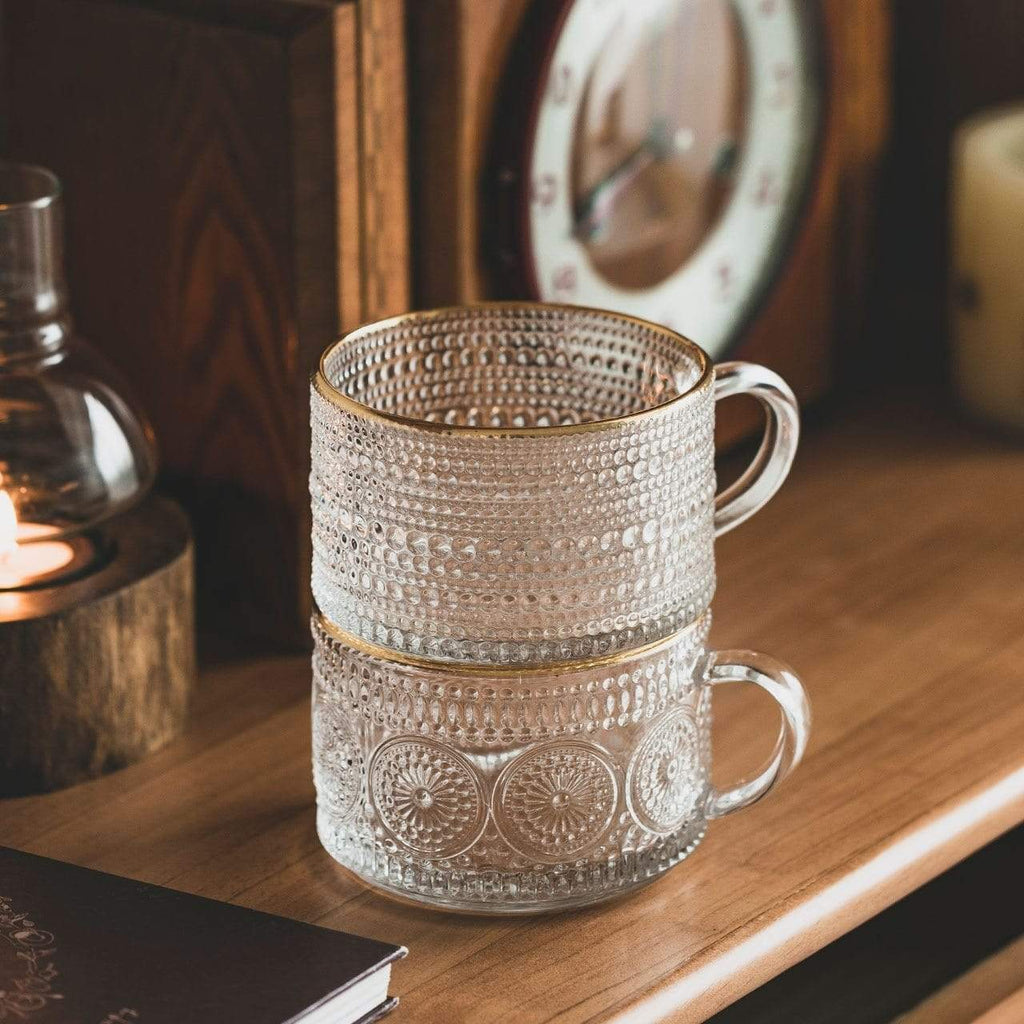Sunflower - Golden Lines Embossed Teacup