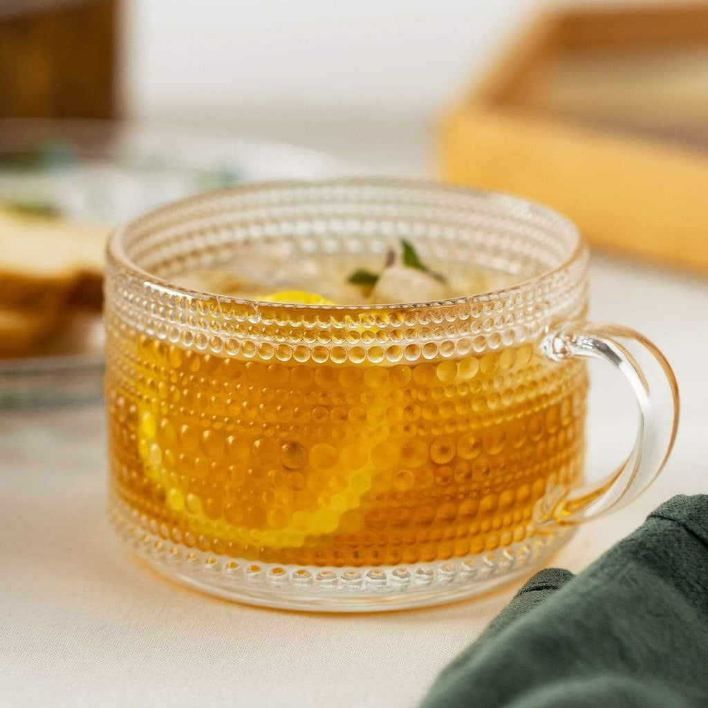 Sunflower - Golden Lines Embossed Teacup