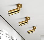 Modern swiveling LED ceiling light in gold – Adjustable lighting for living and working areas