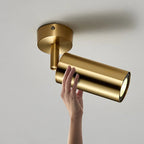 Modern swiveling LED ceiling light in gold – Adjustable lighting for living and working areas