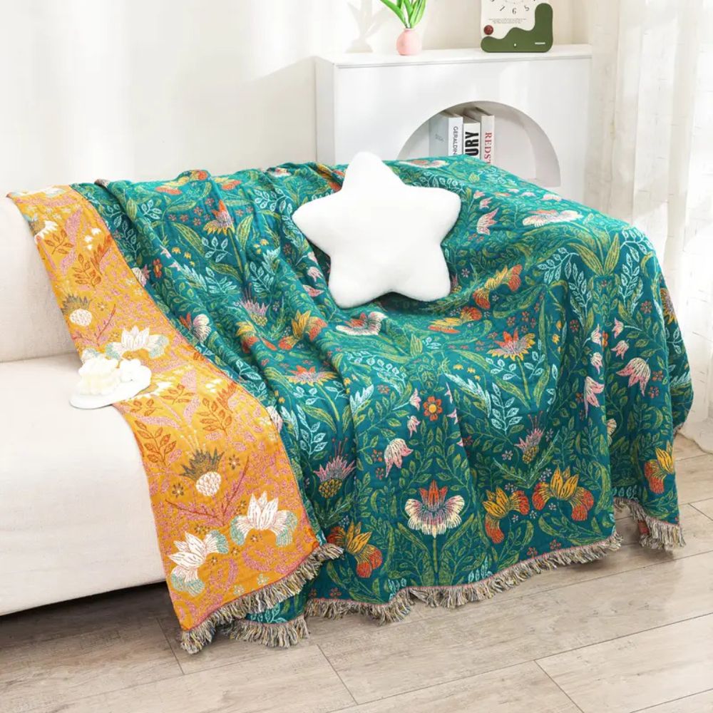 Sunset Forest Cotton Blanket