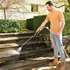High-pressure water cleaner for versatile exterior cleaning