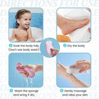 Super soft exfoliating bath sponge