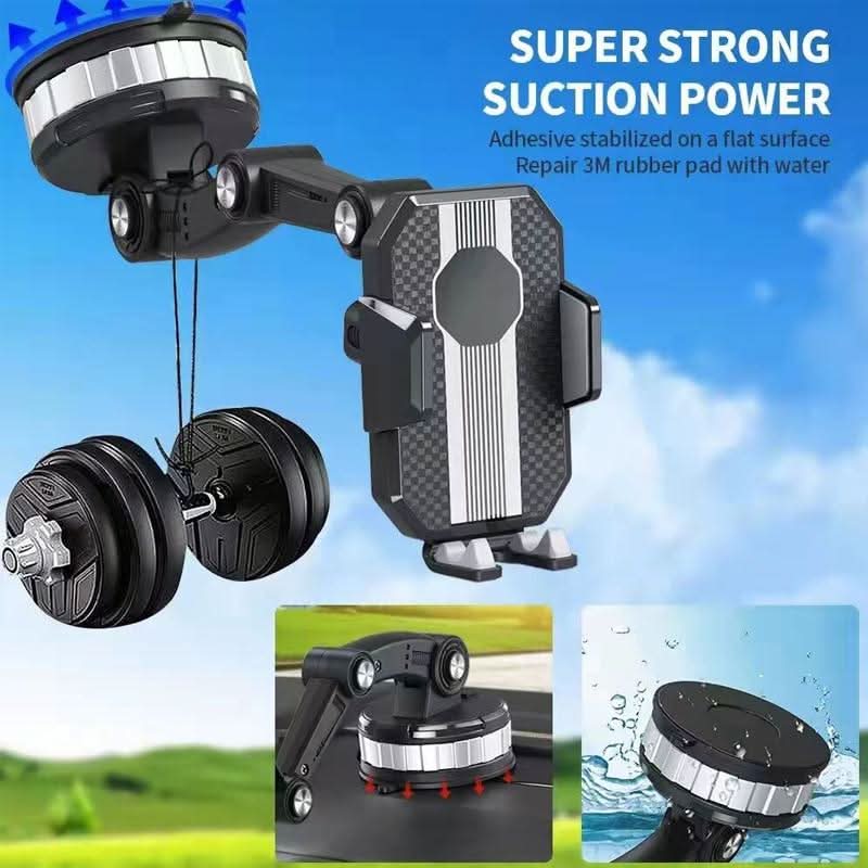 360° mobile phone holder with strong suction cup attachment