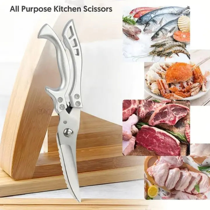 Super strong kitchen scissors – stainless steel & effortless cutting