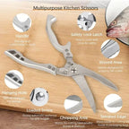 Super strong kitchen scissors – stainless steel & effortless cutting