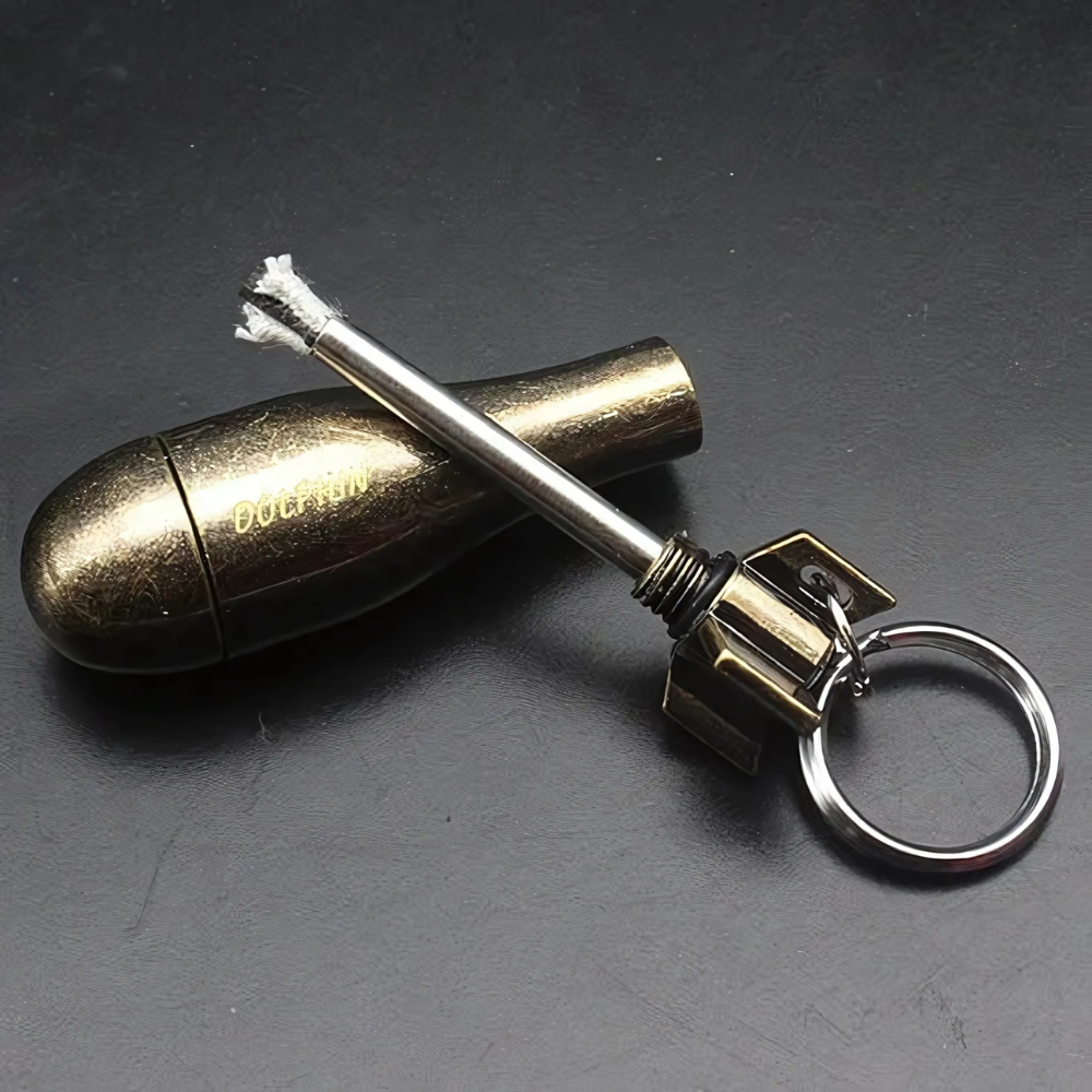 Waterproof Flint Fire Starter Keychain with Bottle Opener for Camping