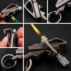 Waterproof Flint Fire Starter Keychain with Bottle Opener for Camping