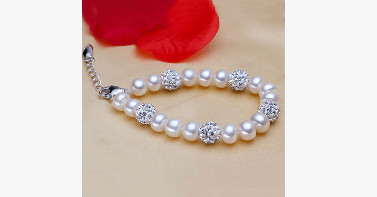 Silver and Pearl Bracelet