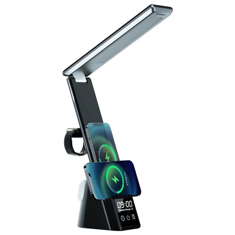 MultiLite Hub - 5-in-1 - Lamp - Wireless charger - Practical alarm clock