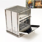 Portable Stainless Steel Folding Grill Charcoal Grill Grill Outdoor Camping Wood Stove