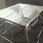 Portable Grill Camping Stainless Steel Folding Grill Wood Charcoal Grill