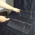 Portable Grill Camping Stainless Steel Folding Grill Wood Charcoal Grill