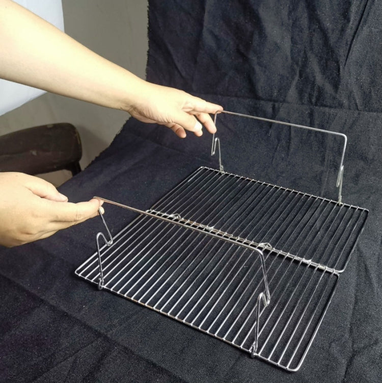 Portable Grill Camping Stainless Steel Folding Grill Wood Charcoal Grill