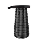 Outdoor Portable Folding Telescopic Plastic Stool Camping Fishing Garden Stool (Black)