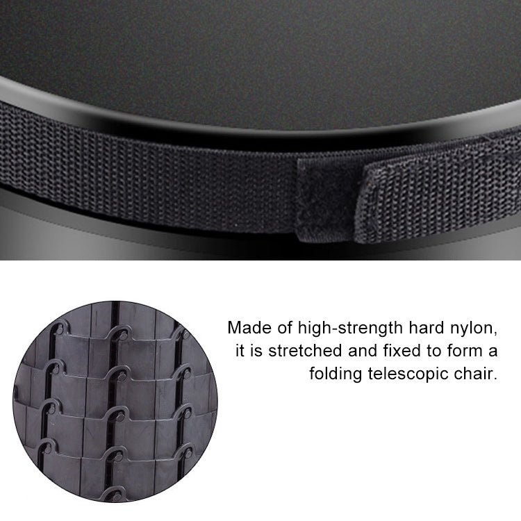 Outdoor Portable Folding Telescopic Plastic Stool Camping Fishing Garden Stool (Black)