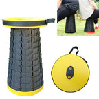 Outdoor Portable Collapsible Telescopic Plastic Stool Camping Fishing Garden Stool (Yellow)