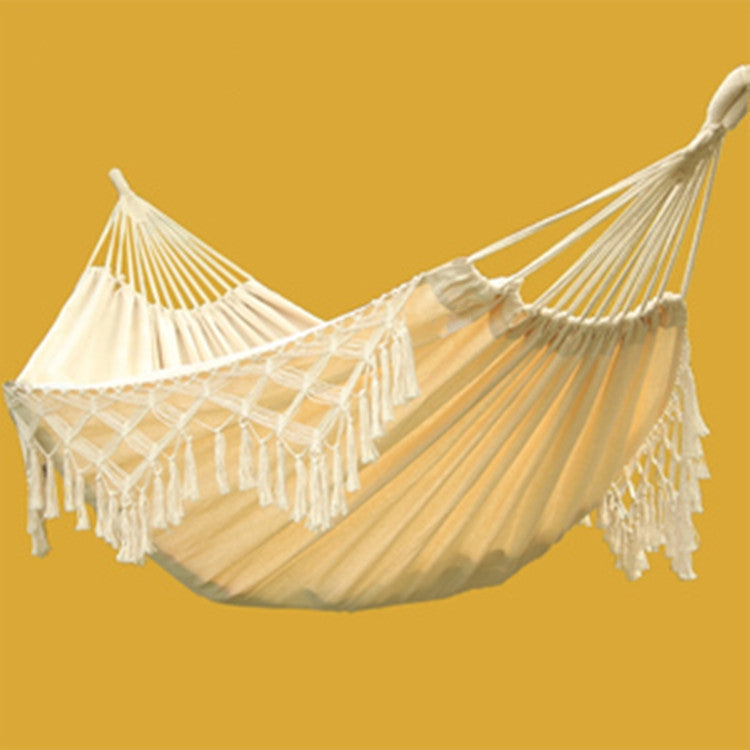 Quast Hammock Double Canvas Hammock Outdoor Indoor Photography Props, Specification: 200x150cm White