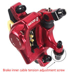 ZOOM HB100 Mountain Bike Hydraulic Brake Caliper Folding Bike Cable Pull Hydraulic Disc Brake Caliper, Style:Front(Red)