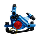 ZOOM HB100 Mountain Bike Hydraulic Brake Caliper Folding Bike Cable Actuated Hydraulic Disc Brake Caliper, Style: Front (Blue)
