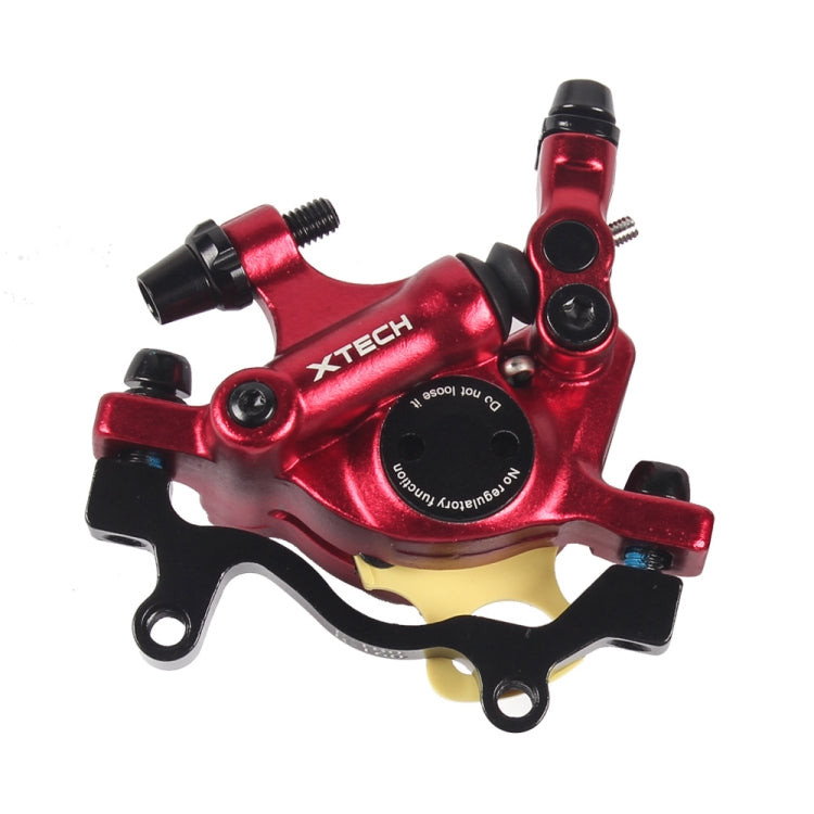 ZOOM HB100 Mountainbike Hydraulic Brake Caliper Folding Bike Cable Pull Hydraulic Disc Brake Saddle, Style:Rear(Red)