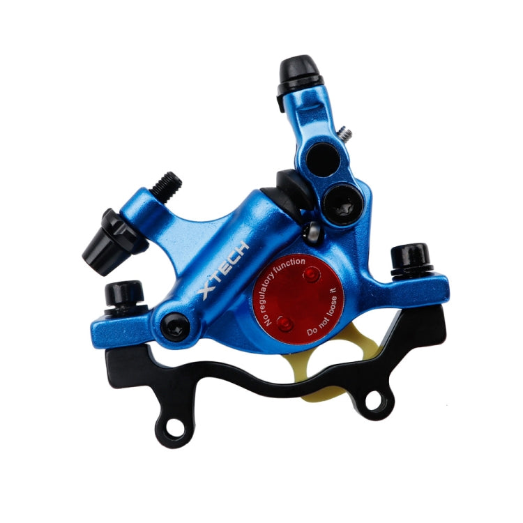 ZOOM HB100 Mountain Bike Hydraulic Brake Caliper Folding Bike Cable Pull Hydraulic Disc Brake Caliper, Style: Rear(Blue)