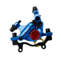 ZOOM HB100 Mountain Bike Hydraulic Brake Caliper Folding Bike Cable Pull Hydraulic Disc Brake Caliper, Style: Rear(Blue)