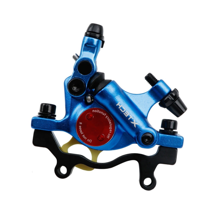 ZOOM HB100 Mountain Bike Hydraulic Brake Caliper Folding Bike Cable Pull Hydraulic Disc Brake Caliper, Style: Rear(Blue)
