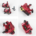 ZOOM HB100 Mountainbike Hydraulic Brake Caliper Folding Bike Cable Pull Hydraulic Disc Brake Caliper, Style: Front and Rear (Red)