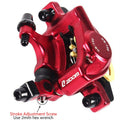 ZOOM HB100 Mountainbike Hydraulic Brake Caliper Folding Bike Cable Pull Hydraulic Disc Brake Caliper, Style: Front and Rear (Red)