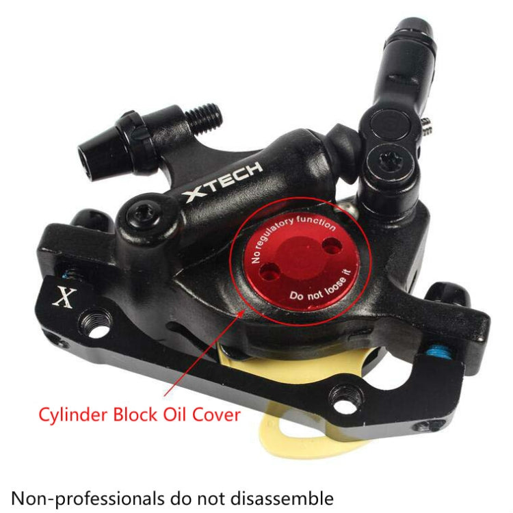 ZOOM HB100 Mountainbike Hydraulic Brake Caliper Folding Bike Cable Pull Hydraulic Disc Brake Caliper, Style: Front and Rear (Red)