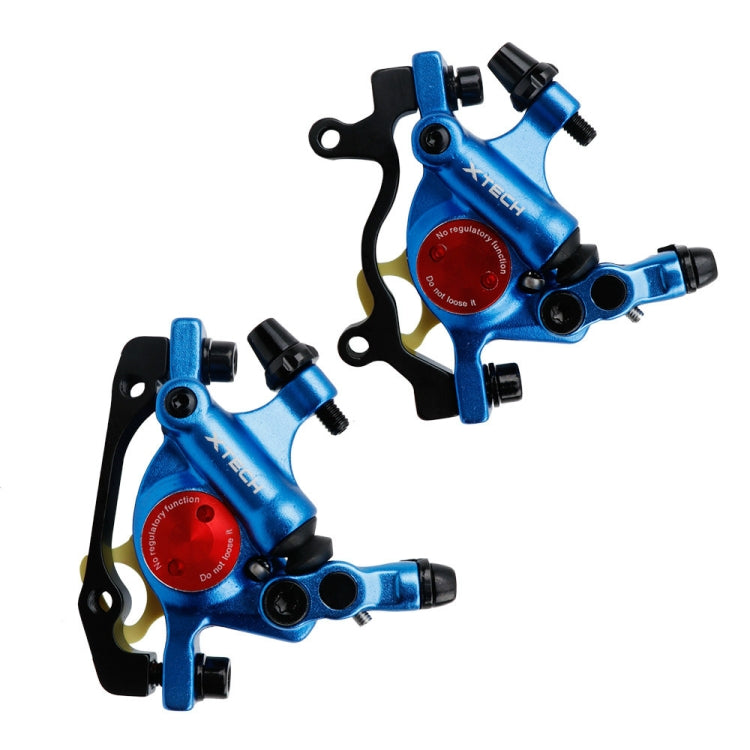 ZOOM HB100 Mountainbike Hydraulic Brake Caliper Folding Bike Cable Hydraulic Disc Brake Caliper, Style: Front and Rear (Blue)