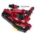 ZOOM HB100 Mountainbike Hydraulic Brake Caliper Folding Bike Cable Hydraulic Disc Brake Caliper, Style: Front and Rear (Blue)