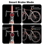 Bicycle Smart Sensor Brake Light USB Taillight Warning Light (Titan)